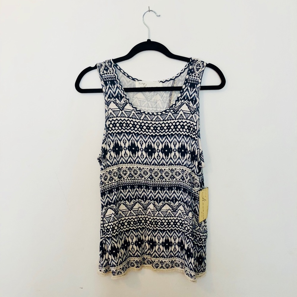 Vintage Havana Tribal Open Back Tank